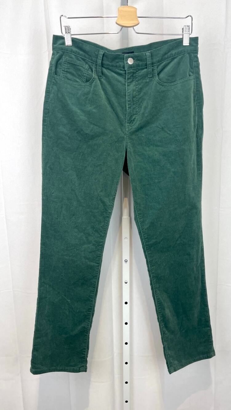 J.CREW Factory Corduroy Full Length Essential Straight Pants Zip Fly Green 30